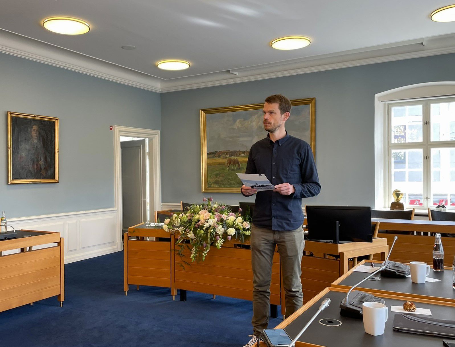 Svend Brinkmann præsenterede det nye ritual på det gamle rådhus.