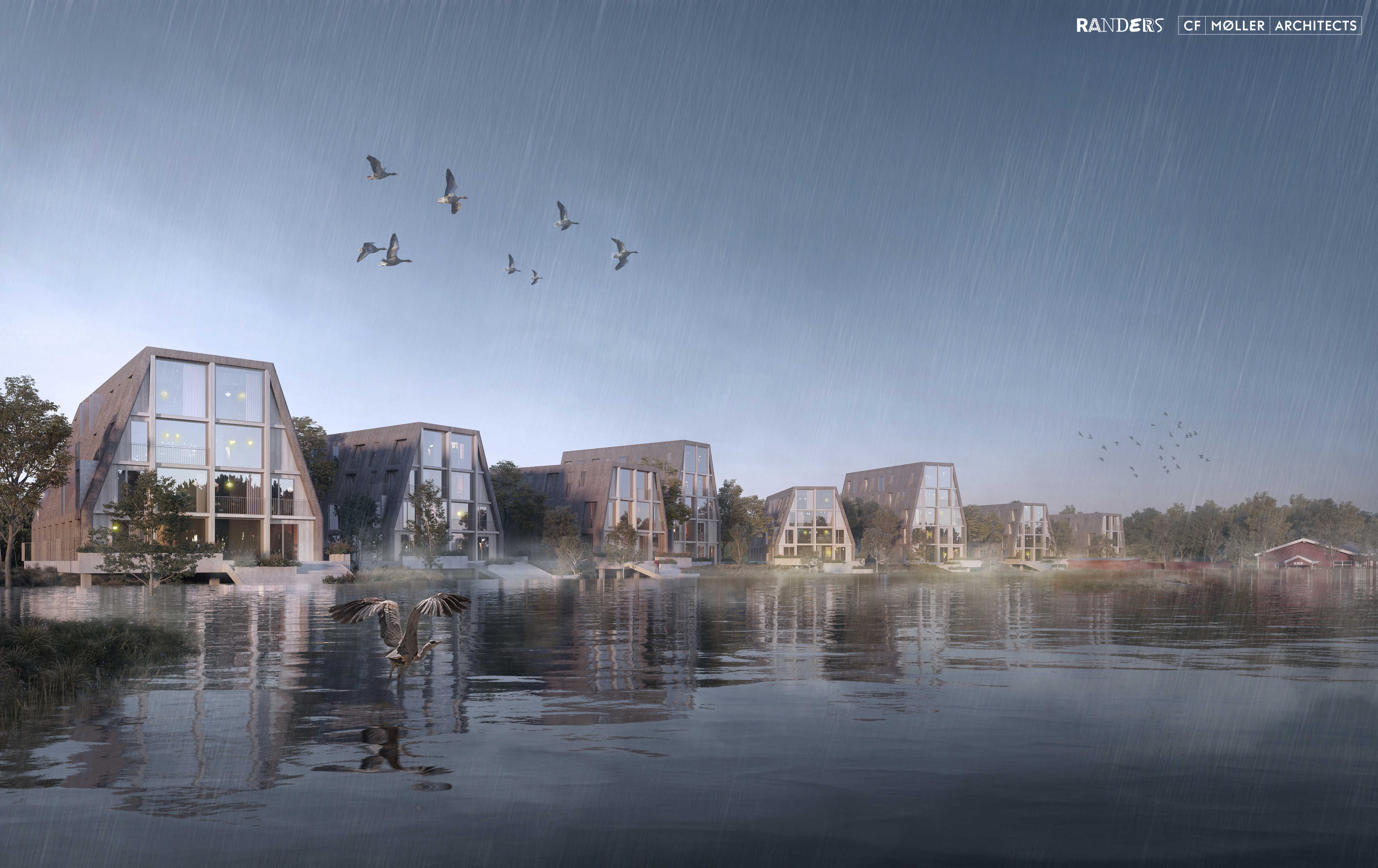 Visualisering af hvordan der vil se ud ved Brotoften ved stormflod.