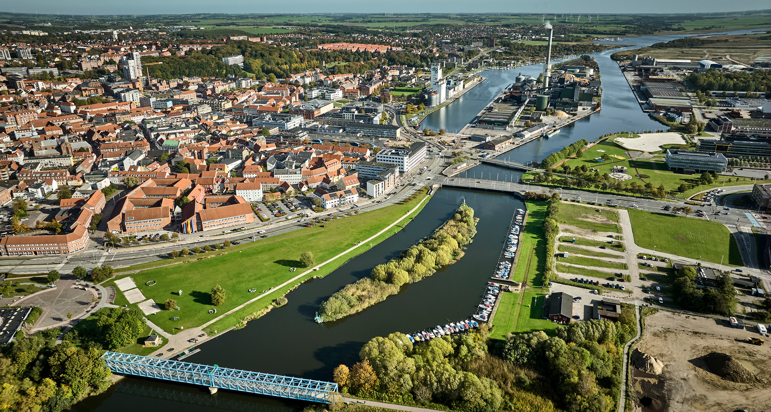 Randers Havn fra luften