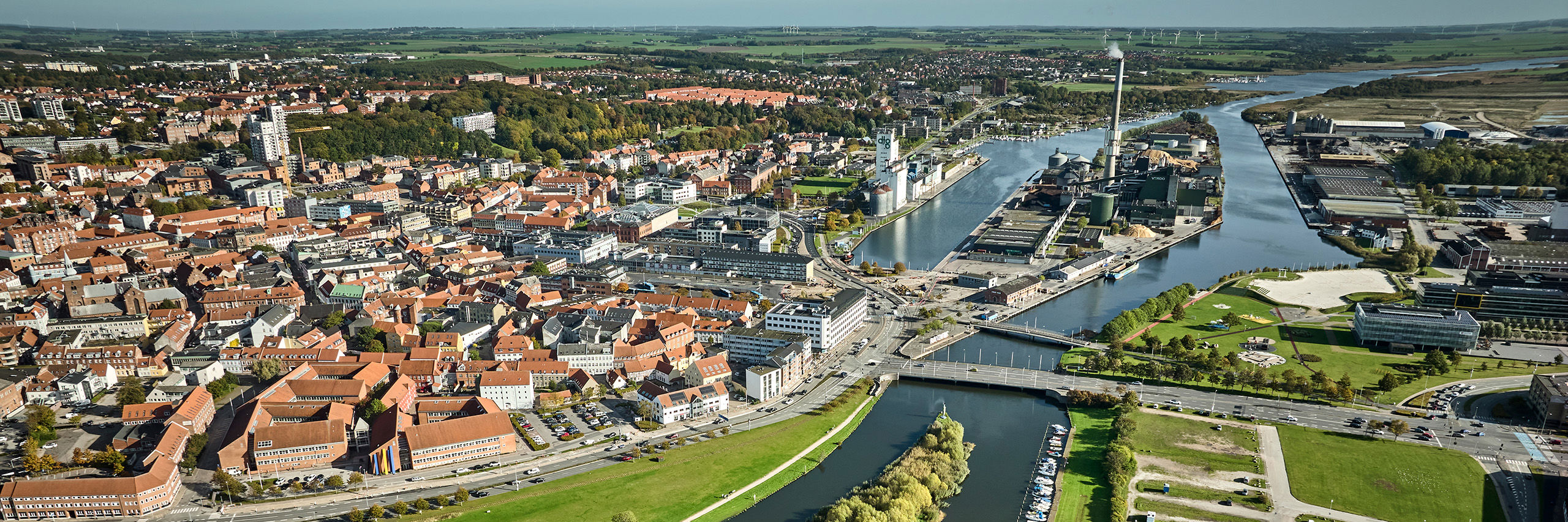 Randers Havn fra luften