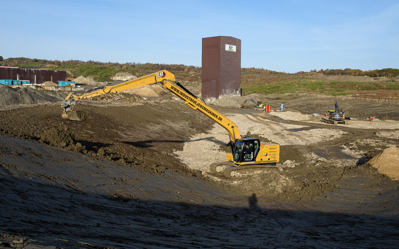 Nyt, stort bassin til overfladevand er under opbygning