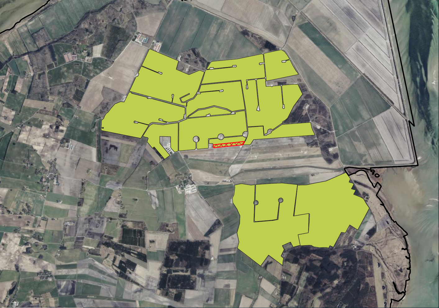 Område til solcellepark ved Overgaard